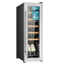 Cecotec Weink?hlschrank Bolero GrandSommelier 1250 CoolWood Compressor. 12 Flaschen Kapazit?t, Touch-Display, 8 bis 18 Grad Celsius, LED-Beleuchtung