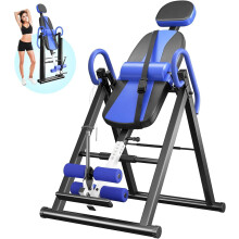 (Blau) Inversionsbank Rückentrainer Rückenstrecker Klappbar Schwerkrafttrainer Fitness
