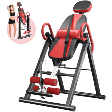 (Rot) Inversionsbank Rückentrainer Rückenstrecker Klappbar Schwerkrafttrainer Fitness