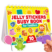 (Preschool Topics) QUOKKA Reusable Jelly Sticker Book for Toddlers 1-3 - Washable Travel Busy Book - Fairy or Animals