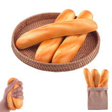 Anboor 3 Pcs Long Bread Squishy Artificial Fake Baguette Squish Toys Scented Soft Slow Rising Toy Food Pretend Play Prop Kitchen Kids