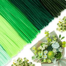 Caydo 500 Pieces Green Pipe Cleaners for Flowers, Craft Chenille Stems Bulk for DIY Art and Craft Projects Making and Mother's Day Creative Gift