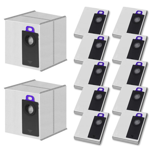 12 Pack Dust Bags Compatible for  Flow 2 Robot Vacuum Large Capacity Disposable Replacement Bags