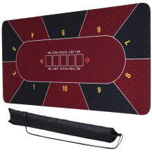 DTGN Portable Poker Table Mat, 120 x 60 cm Non-Slip Foldable Rubber Poker Mat
