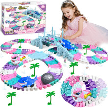 Dolanus Construction Race Tracks Unicorn Toy for 3-8 Year Old Kids Girls