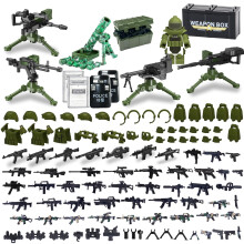 Military Weapons Set, 135pcs WW2 Weapons Set, Army Minifigures, Military Brickarms, Modern Military Toy Set, Guns Weapon Pack