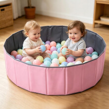 Ball Pit, Foldable Baby Ball Pit, 100 CM Kids BallPit for Children Girls Boys, Nursery Baby Playpen