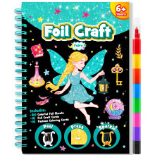 LIKYMO Foil Art, Foil Craft, Birthday Presents Craft Kits for Kids-Fairy