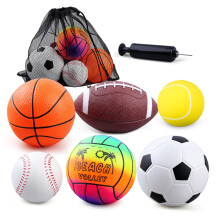 6Pcs Neoprene Aqua Ball Mini Soft Rubber Sports Balls Toy Set for Kids