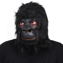 Gorilla Mask Adult Black Monkey Latex Head Mask Costume Prop