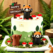 Red Panda Cake Topper Woodland Animal Zoo Safari Panda Cake Decor