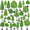 26 Pieces Model Trees, Miniature Trees, Miniature Model Trees Landscape 1