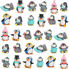 ZEAYEA 30 Pcs Mini Penguin Figurines, Cute Penguin Characters