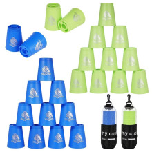yeesport 24 Sport Stacking Cups Blue/Green Training Game for Kids & Adults