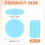 sourcing map 100Pcs Plastic Poker Chips, 37mm, Light Blue 2
