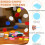 sourcing map 100Pcs Plastic Poker Chips, 37mm, Light Blue 3