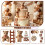 Brown Bear Cake Decoration Beige Brown Balls Cake Topper 4