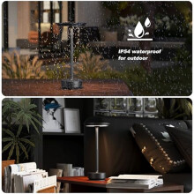 1 Pack Rechargeable Cordless Table Lamp, 5200mAh Battery Table Light for Outdoor/Dinner/Patio/Restaurant Silver