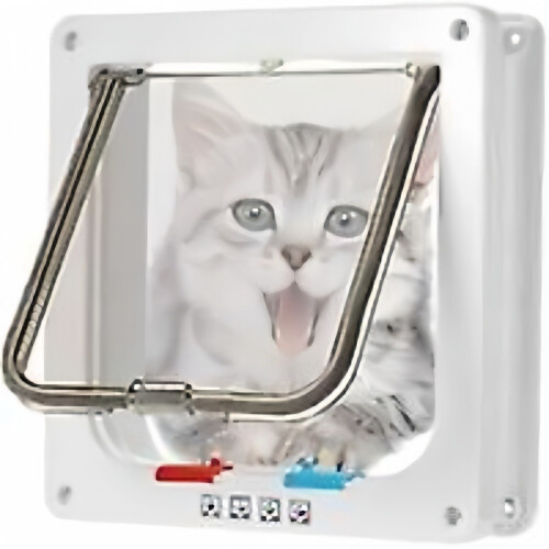 Microchip Cat Flap – Lockable Cat Door for Windows, Doors & Cupboards (Medium)