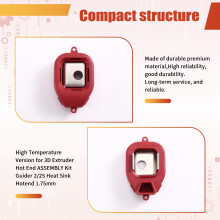 High Temperature Version for Flashforge Guider 2S 3D Extruder Hot End ASSEMBLY Kit Guider 2/2S Heat Sink Hotend 1.75mm