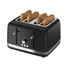 Tefal Black Collection 4 Slice Toaster, 7 Browning Levels, 1430W
