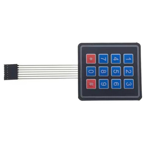 12 Key Button 3x4 Membrane  Keypad 3x4 Matrix Array Keyboard for  Car DIY Kit