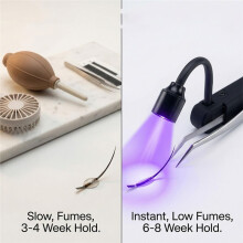 Lamp voor Wimperpincet, 1W LED, Draagbaar, Buigbaar Slangontwerp met 180 Draaiverstelling voor Wimperverlenging, Roze, EU-Stekker