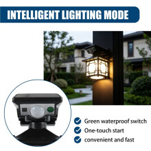 Solar Wall Lanterns Outdoor Waterproof 200LM Motion Sensor Wall Lights Fence Light with 3 Modes Exterior Wall Sconces