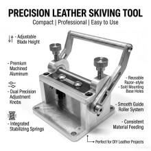 Leather Strap Cutter Machine, 80mm Adjustable Leather Cutting Tool with Scale Ruler, Strip Cutting Machine for Belts