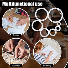 Leatherworking Corner Cutting Ruler with Round Punch - Essential Crafting Tool for DIY Projects