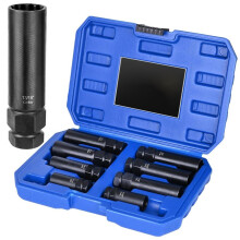 Spline Lug Nut Socket Set - 8 Stukken Locking Lug Nut Verwijder Tool Kit, Wiel Lock Verwijder Kit voor Verwijdering van Aftermarket