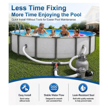 Pool Hose Connector with Valve,1.5" T-Joint Pool Hose Adapter Valve for Leak-Proof Dual Seal and Control Water