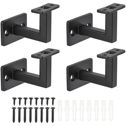 1set Supporto per Corrimano Regolabile Supporto per Parete Accessori per Corrimano Nero per Scale 1