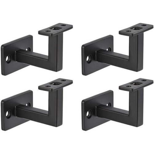1set Supporto per Corrimano Regolabile Supporto per Parete Accessori per Corrimano Nero per Scale 2