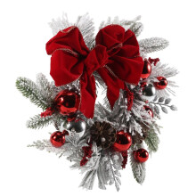 As Guirlandas de Natal Sem Fio Vermelhas e Brancas para DecoraçãO de Natal para Pendurar Na Parede da Porta da Frente Guirlanda de Natal
