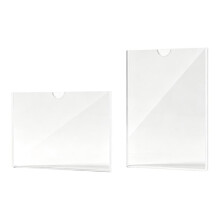 A4 Acrylic Wall Mount Frame, Double-Layer No-Drill Clear Photo Certificate Display Holder for Wall Horizontal & Vertical