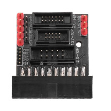 SWD Adapter Board STDC14 to 2.54mm JTAG/SWD Breakout Board for ST-Link V3 Debugger STM32 Programming Accessory