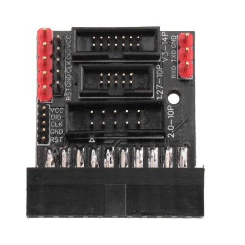 SWD Adapter Board STDC14 to 2.54mm JTAG/SWD Breakout Board for ST-Link V3  Debugger STM32 Programming Accessory