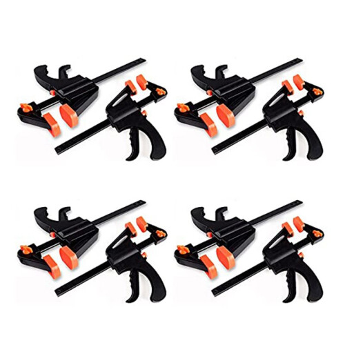 Conjunto de 8 Grampos de Madeira de 10 cm (4 Polegadas) com Fixação Por uma Mão, Grampos/Expansores, Ferramentas para Trabalhar Madeira