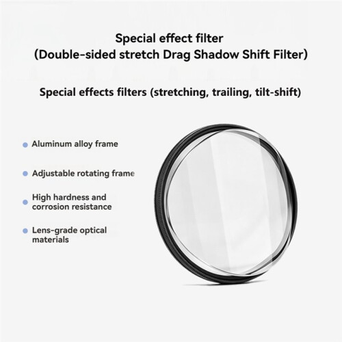 67MM Special Effects Filter Dual Stretch Trailing Tilt-Shift Filter Ghosting Long Exposure Effect Filter 1