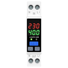 1P Adjustable Protective Relay 40A AC220V over Voltage Under Voltage over Current Protector Circuit Protection