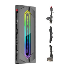 ARGB&PWM PC Fan Controller Splitter Software-Controlled Silent Temp Control Asynchronous Fan Controller for PC Case A