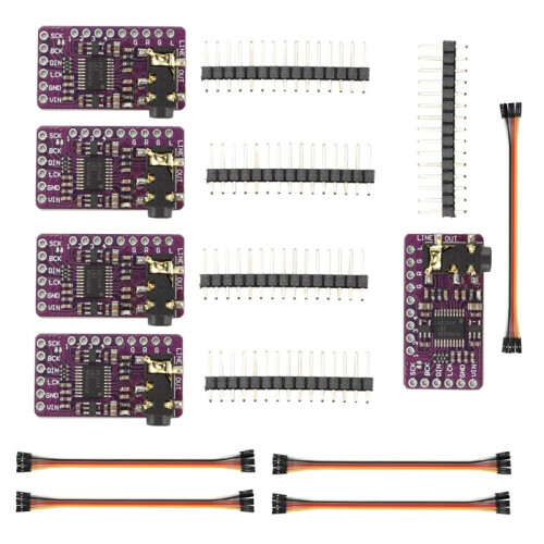 5PCS PCM5102A DAC Decoder Digital Audio DAC Decoder Board PHAT-Format IIS Player Module for Raspberry Pi
