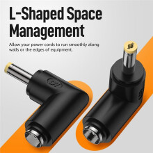 20 Stück 5,5 X 2,1 mm Buchse auf 4,0 X 1,7 mm Stecker -Netzadapter-Stecker - Rechtwinkliger 90-Grad-Adapterstecker