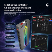 ARGB&PWM PC Fan Controller Splitter Software-Controlled Silent Temp Control Asynchronous Fan Controller for PC Case A
