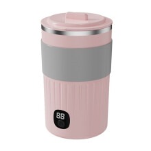 Electric Self Stirring Travel Mug with LED Temperature Display Auto Mixing Coffee Cup Portable Insulated Mug C