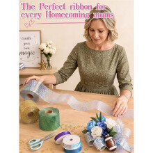 50yd Holographic Honeycomb Silver Ribbon Homecoming Mums Supplies 3in Wide,for Mums& Garters Braids, Games, DIY Crafts