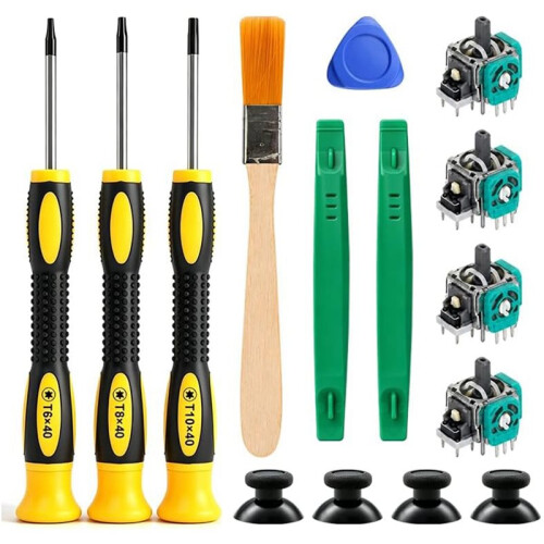 Joystick Replacement Kit with Screwdrivers for Controller, High-Precision Sensor Repair Set, Easy DIY Fix