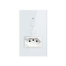 Tuya WiFi Light 2-Way with Brazil Socket Touch Wall for Life APP Remote Control B BR Plug