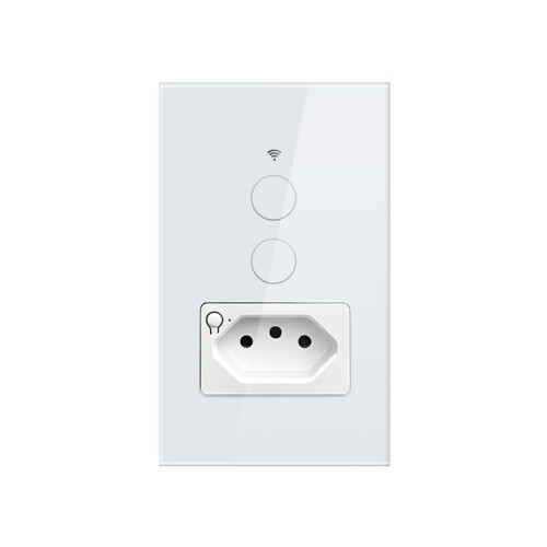 Tuya WiFi  Light 2-Way  with Brazil Socket Touch Wall   for Life APP Remote Control B BR Plug